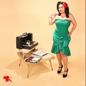 Rare Tatyana Green Polka Dot Dress